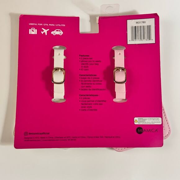 MI AMICA Newly Wed Flight Luggage Tags for Couple  NWT - Picture 2 of 11